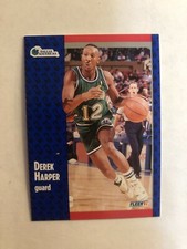Cool 1991 DEREK HARPER  Fleer Basketball Card # 45 Made in USA