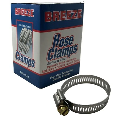 SHERCO-AUTO Box of 10 SAE #24 Stainless Steel 1-1/16 to 2" Worm Gear Hose Clamp 1/2 Band USA
