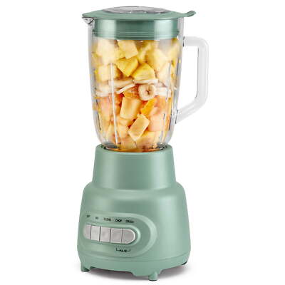 Mainstays Glass Jar 5 Speed Blender with 6-Cup Jar (48Oz) Capacity, Sage Green