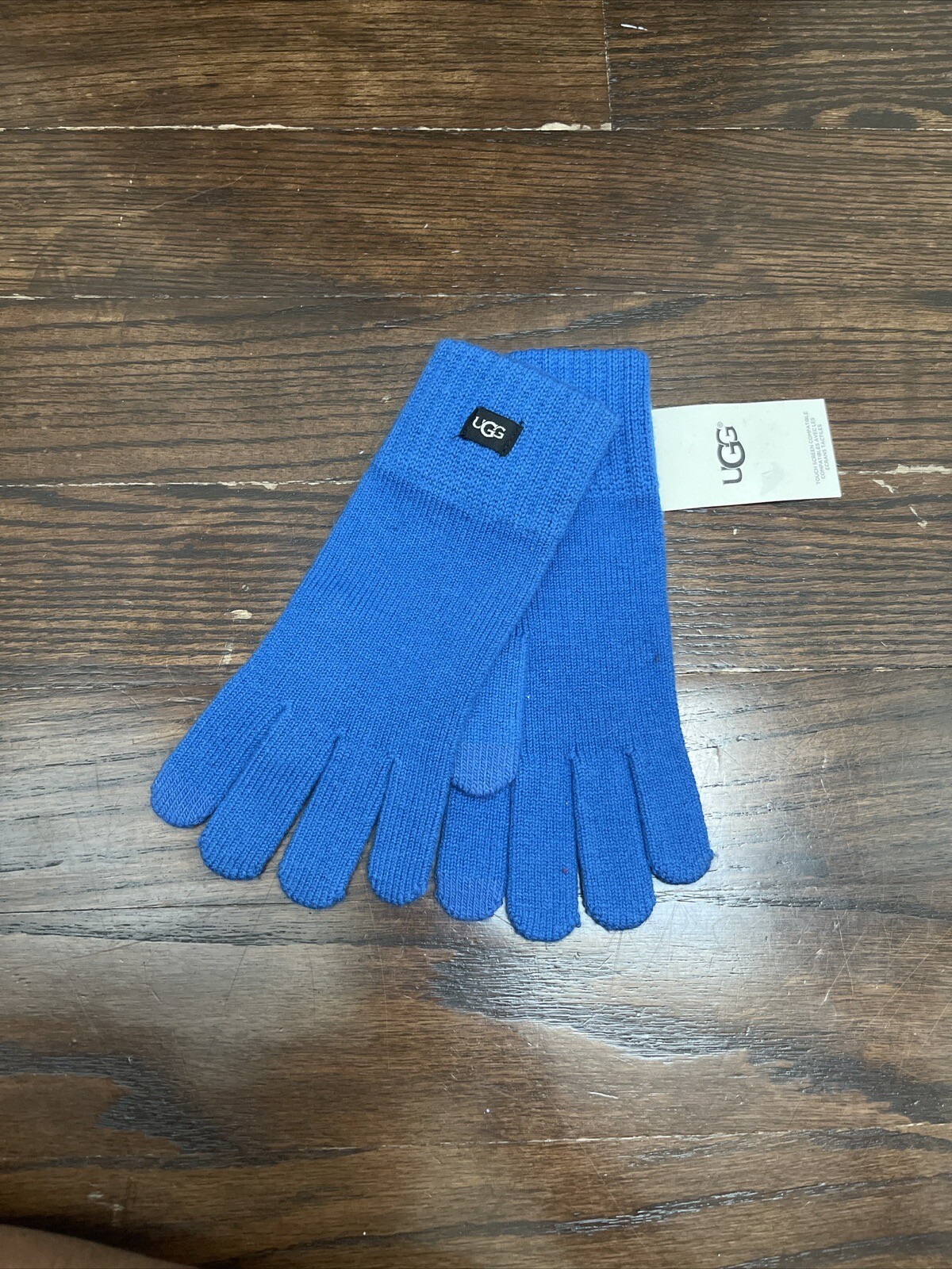 Ugg Tech Touchscreen Knit Gloves True Blue One Size NEW eBay