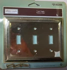 Allen+Roth Triple Toggle Wall Plate 0140209  Polished Brass Finish