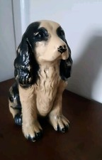 Chalkware Cocker Spaniel / Springer Spaniel Dog Figurine 1950's *