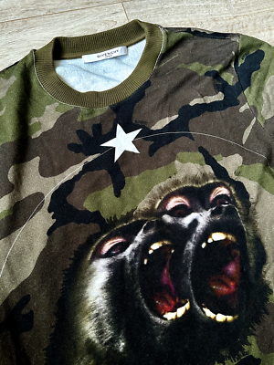 GIVENCHY Monkey Brothers Camo Sweatshirt Mens S | eBay