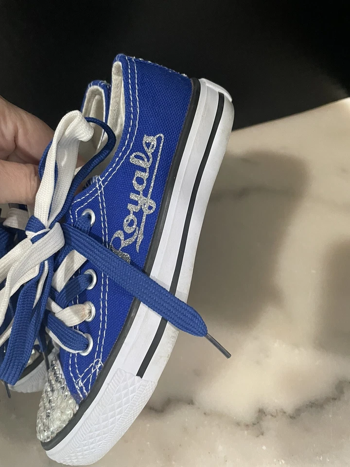 Kansas City Baseball Club Royals Low Top Canvas Shoes Girls Size 12 - Image 3 of 4