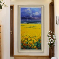 Hand-painted Oil Painting Abstract Decorative Painting Mediterranean Entrance