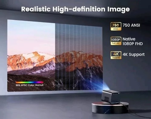 Wimius K9 video projector, 4K, 700ANSI, Keystone, Full HD, 1080p, native, WIFI 6 - Picture 3 of 7