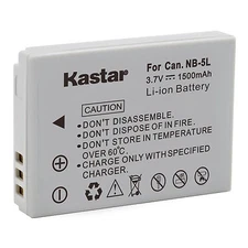 Kastar Battery for Canon NB-5L PowerShot S100 S110 SX200 SX210 SD990 IS SX230 HS