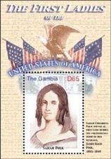 GAMBIA 2007 - FIRST LADIES OF THE UNITED STATES - SARAH POLK S/S MNH