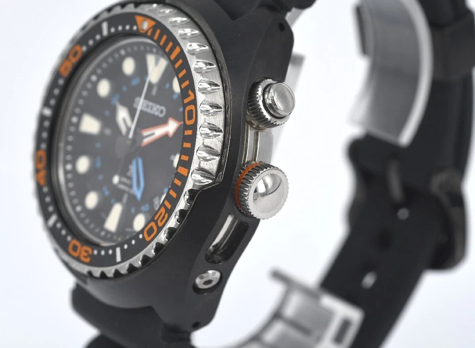 ¡Raro! [Casi COMO NUEVO] SEIKO Prospex Kenetic SUN023P1 5M85-0AB0 Reloj Hombre Negro JP Foto 4 de 4