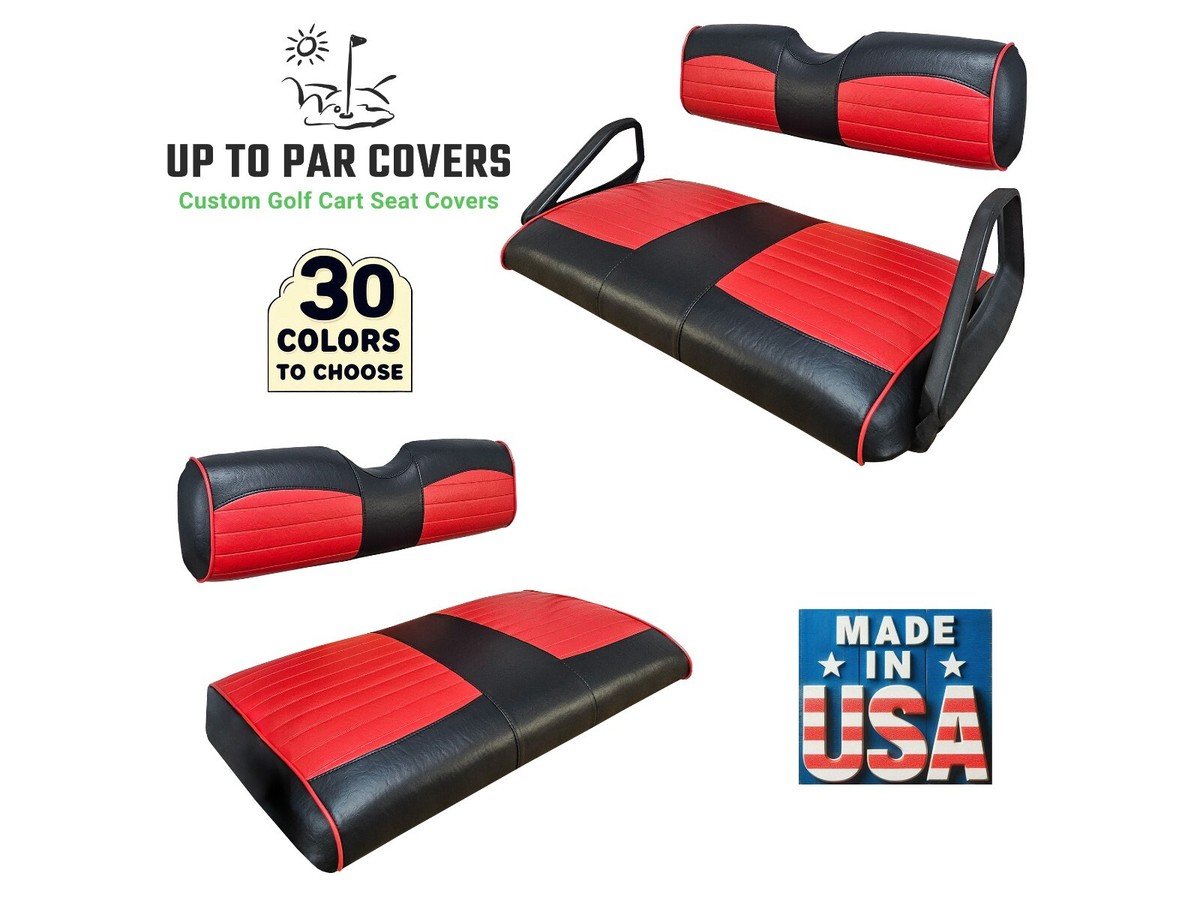 E-Z-GO TXT Replacement Front / Rear Staple On Golf Cart Seat Cover