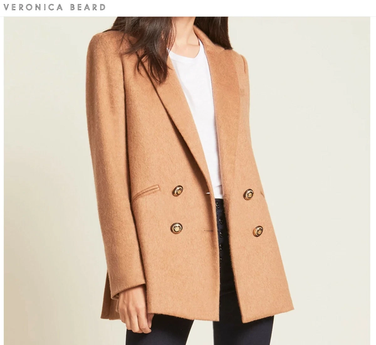 SIZE 10 NWT VERONICA BEARD Dickey Jacket ORIA Camel Wool women