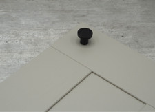 Modern Matt Black Kitchen Cupboard Door Knob Pull With Single Screw Fixing