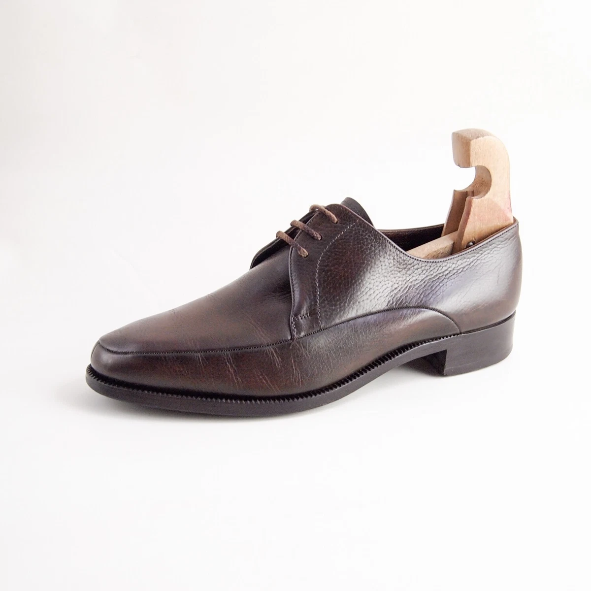 Bally Derby Oxfords Cuir Brun Hommes Chaussure Pointure Eu 41 US 8