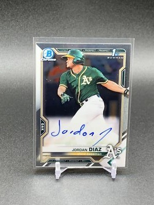 2021 Bowman Chrome Jordan Diaz CPA-JDI 1st Auto | Oakland Athletics | eBay