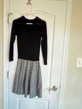 Woman black sweater dress, size S
