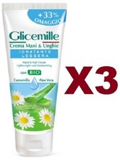 3PCS GLYCEMILLE HAND AND NAIL SCRUB LIGHT MOISTURIZER WITH ORGANIC CHAMOMILE 100ML