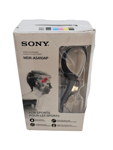 Sony MDR-AS410AP/B-Sport-Kopfhörer mit Mikrofon-in-Ear Over-the-Ear Halterung grau