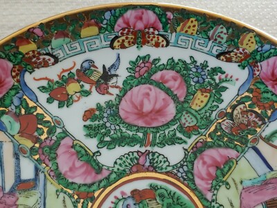 民国广彩瓷才子佳人大奖章盘Antique Chinese Guangcai Porcelain Hand