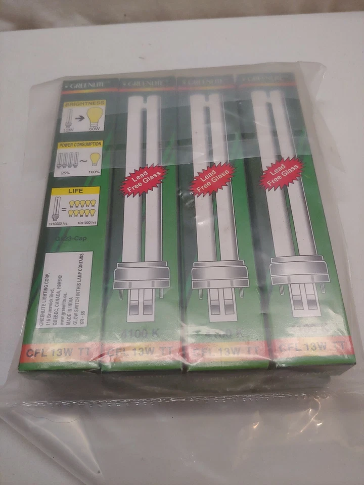 (8) 13W/TT/2P/41K 13W 2 Pin 4100K Light Bulb GX23 Cool White Twin Tube CFL Bulb - Image 3 of 3