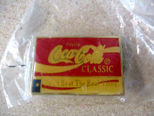 Enjoy Coca Cola Classic Can't Beat The Real Thing vintage original soda pin