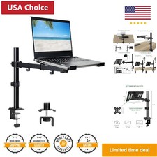 Laptop Desk Mount, Single Laptop Computer Mount with Vented Tray for 1 Notebo...