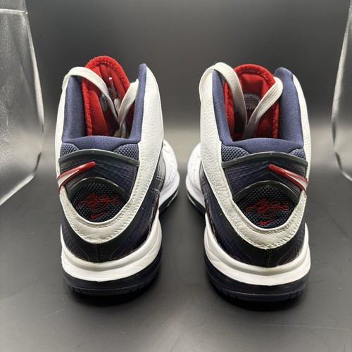 Nike Lebron 8 'Veterans Day' (Size 13) "White/Navy/Red" Men's Basketball Shoes - Picture 6 of 10