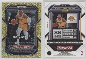 2022-23 Panini Prizm Monopoly Gold Money Shimmer /500 Russell Westbrook #42