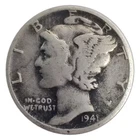 1941-S Mercury Dime G Good 90% Silver