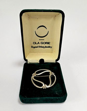 EARLY VINTAGE ORKNEY OMG OLA GORIE 925 STERLING SILVER CELTIC  BROOCH & BOX
