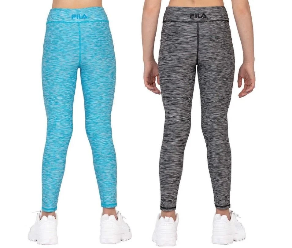 FILA синий и черный размер большой (14/16) эластичный двусторонний логотип леггинсы новый с Ярлыками - Изображение 2 из 4