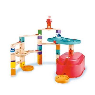 QUADRILLA Stack TRACK BUCKET SET mit 90 Teilen HAPE aus Holz und Kunststoff MIT STAPEL