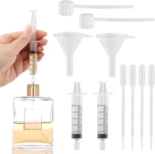 Perfume Refill Tool Kit, 10pcs Plastic Dispenser Transfer Pump Clear 