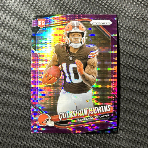 2025 Panini Prizm - Rookies Quinshon Judkins #313 Purple Pulsar Prizm (RC)