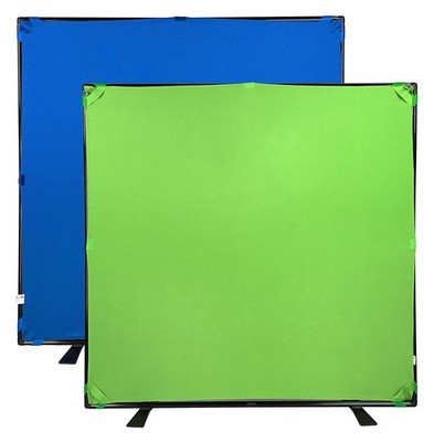 Complete Portable Background Kit w/Bag - 5 x 5ft (1.5 x 1.5m) Blue/Green