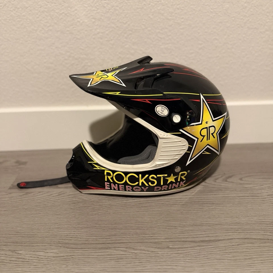 Capacete Rockstar MSR Youth tamanho YS 47-48cm - Motocross Dirtbike Offroad raro - Imagem 2 de 4