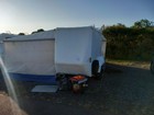 twin axle race trailer with awning