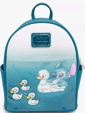 Loungefly Disney Lilo Stitch Water Ducklings Backpack Cardholder NWT