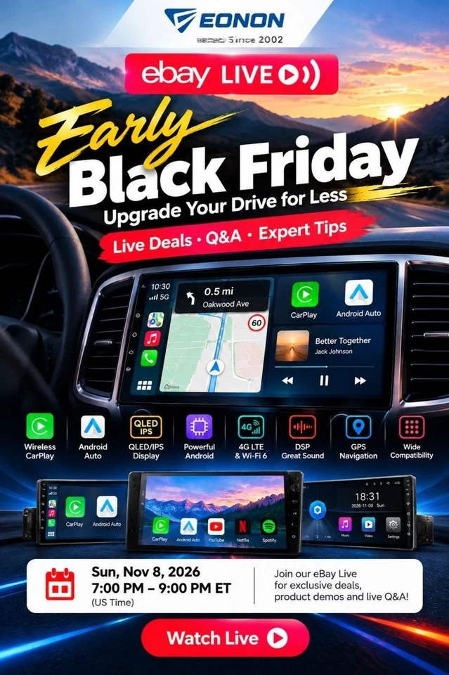 🚘 UPGRADE YOUR RIDE! Car Multimedia Screen Deals LIVE【sparkling】