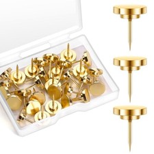 30 Pieces Push Pins Decorative Thumb Tacks, Metal Push Pins for 30Pack Gold