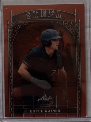 2024 Leaf Trinity Mega Box Steel Bryce Rainer #S-12 Orange 7/15