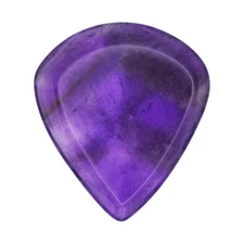 Amethyst Stone Guitar Pick - 3.0mm Jazz Shape Specialty Handmade Exotic Plectrum