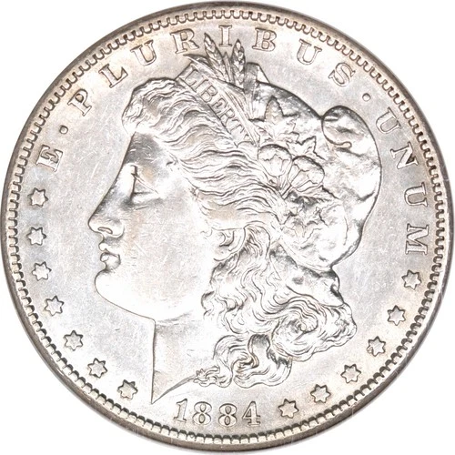 1884-S $1 Morgan Dollar NGC AU50