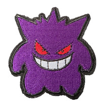 Pokemon GENGAR - Purple Embroidered Iron-On/Sew Patch