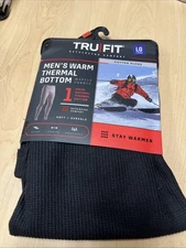 Tru Fit Thermal Men’s Bottom L Black Waffle