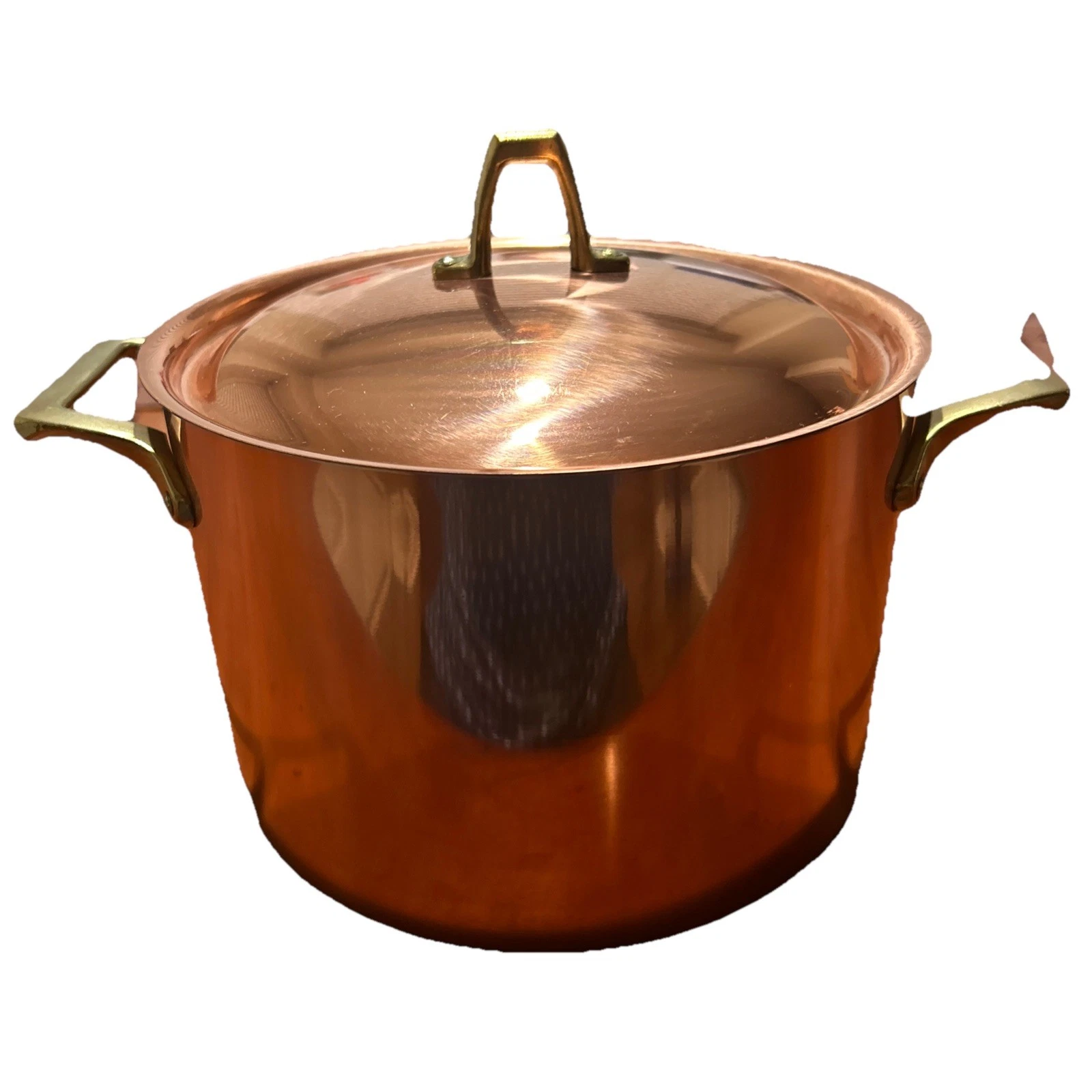 Paul Revere Limited Edition 1801 4 Qt. Stock Pot Copper, Brass, SS W/Lid
Opens in a new window or ta