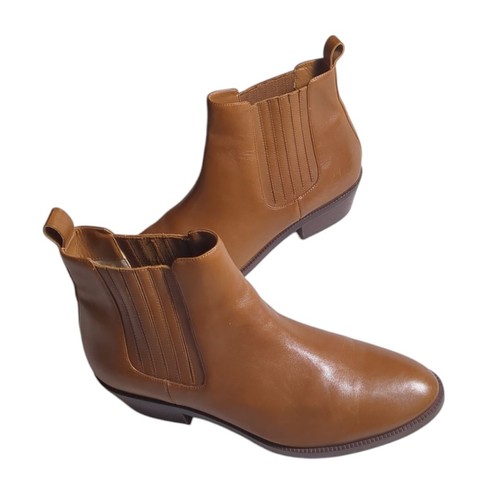 Lauren by Ralph Lauren Caramel Leather "Ericka" Stiefeletten Gr. 10 B