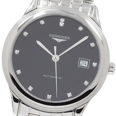 LONGINES Flagship L4.874.4 13P diamond date Black Dial Automatic Men's _957008