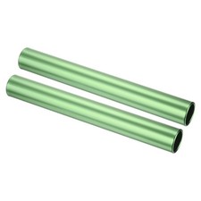2pcs Relay Track Baton Aluminum Alloy Tube Field Race Stick Athletics, Green
