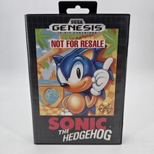 Vintage Sonic the Hedgehog Sega Genesis Video Game Case Cartridge Booklet 1991