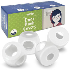 4-Pack Childproof Door Knob Covers - Easy to Install Child Safety Door Knob Cove